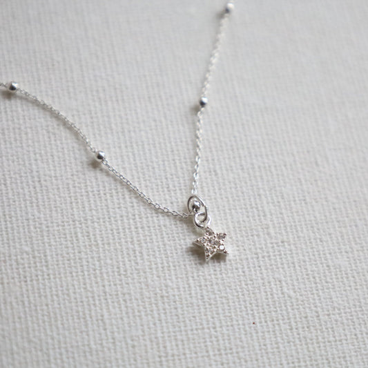 Tiny Star Necklace-925 Sterling Silver