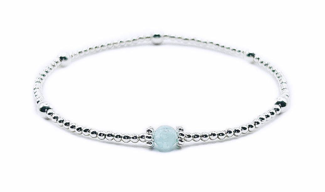 Aquamarine Bracelet | 925 Sterling Silver