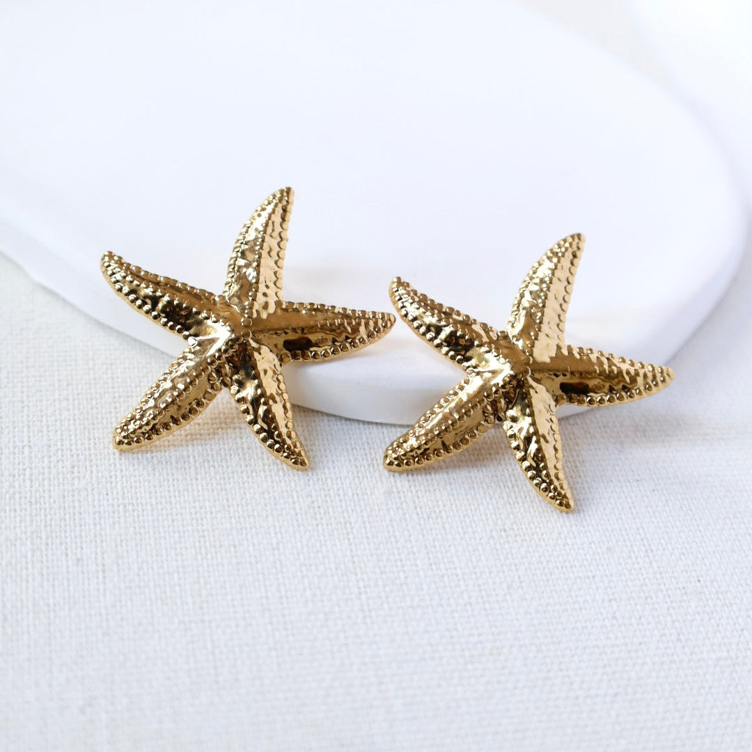 Textured Starfish Studs