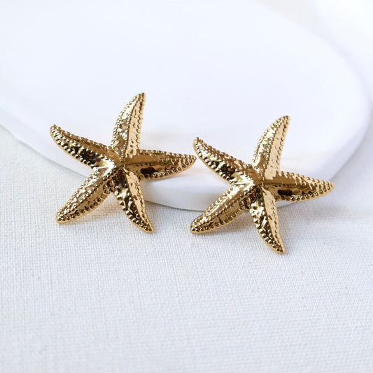 Textured Starfish Studs