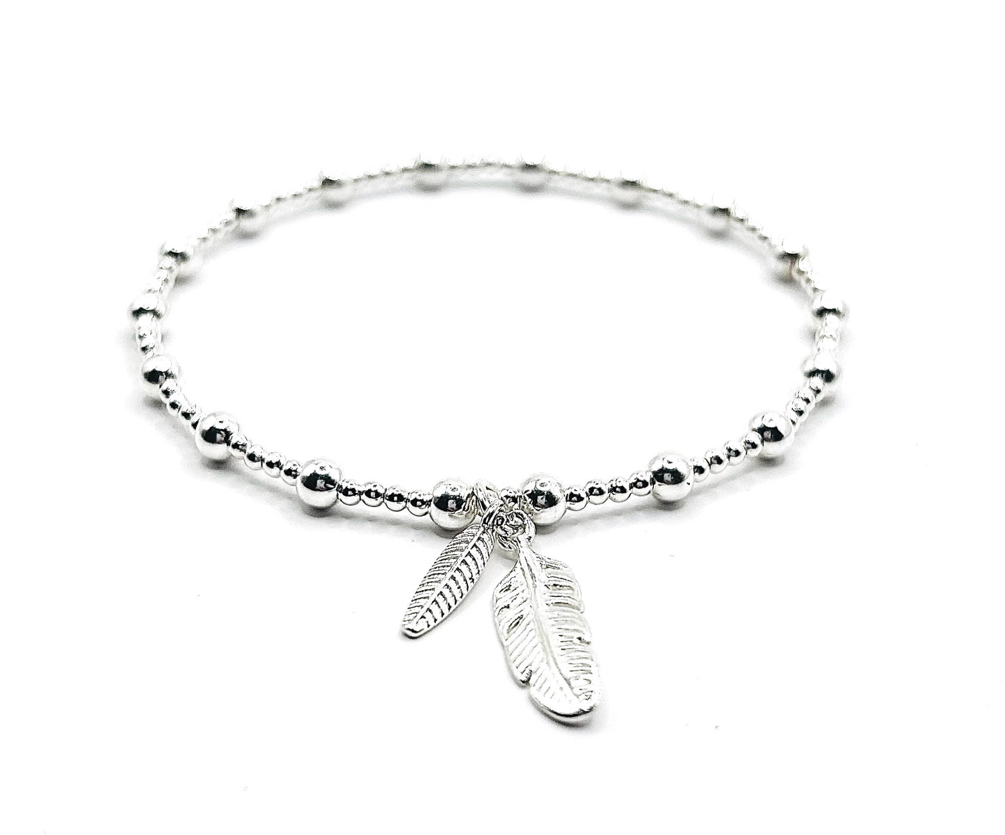 Feather Charm Bracelet | 925 Sterling Silver