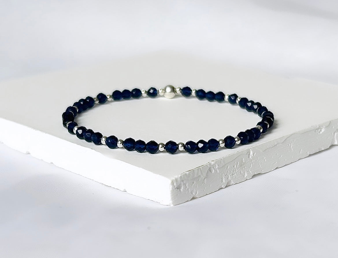 Sappphire Gemstone Bracelet | 925 Sterling Silver | September Birthstone