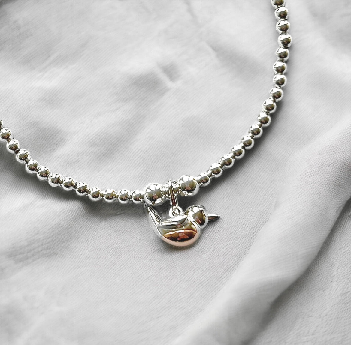 ‘Robins appear when loved ones are near’ Charm Bracelet