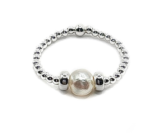 Pearl Pebble Ring