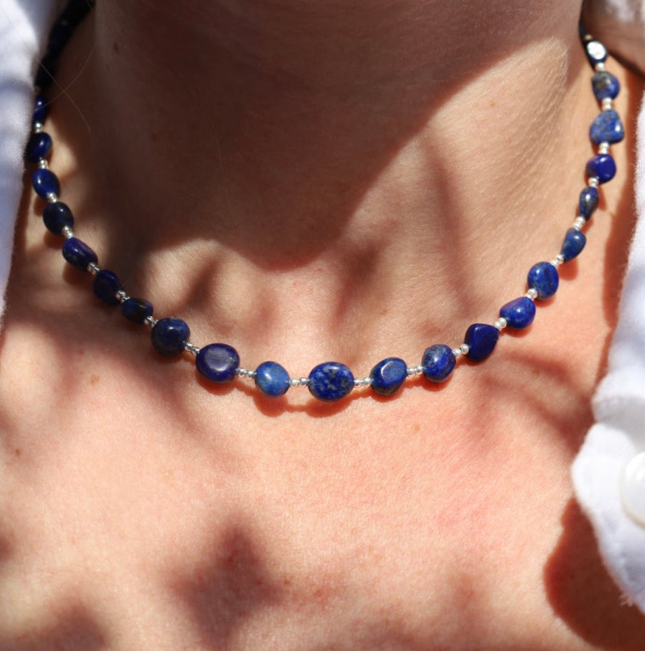 Lapis Lazuli Pebble Necklace