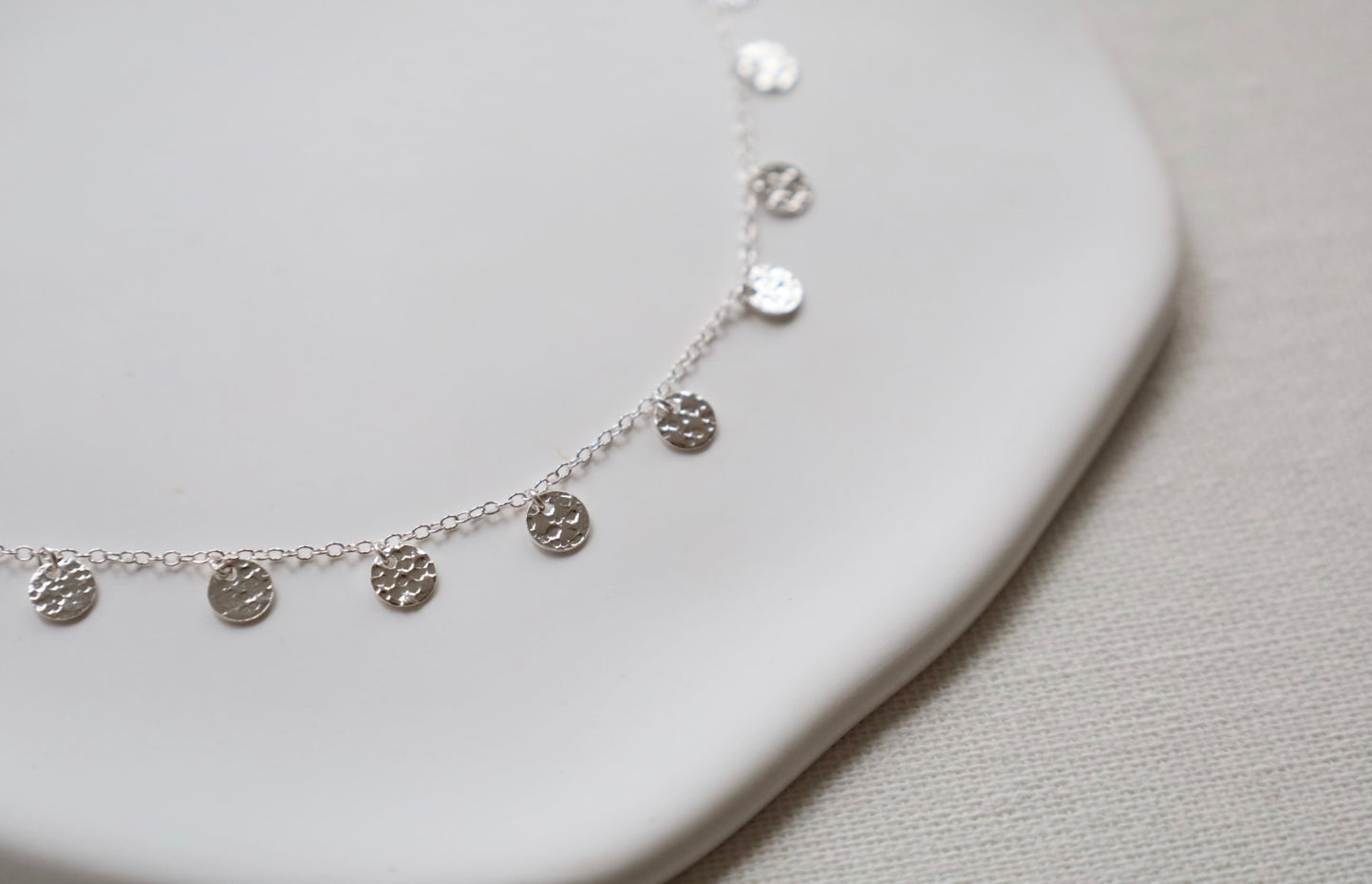 Reflection Disc Necklace- Gold or Sterling Silver