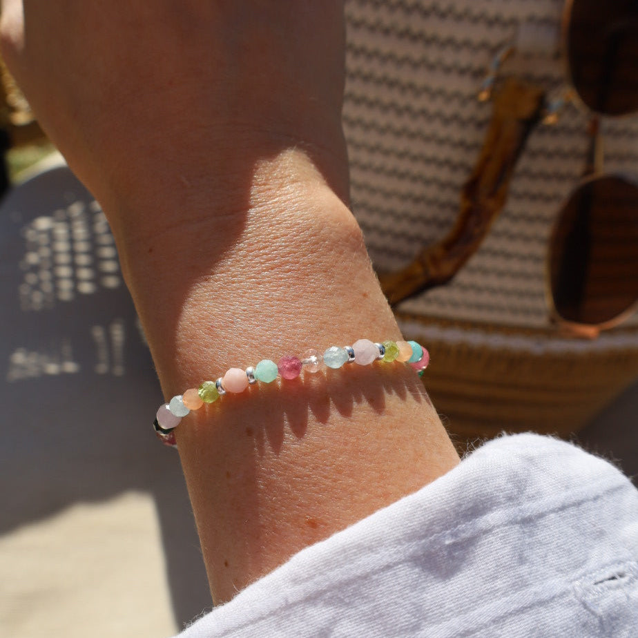 ‘Limited Addition’ Spring Gemstone Adjustable Bracelet | 925 Sterling Silver