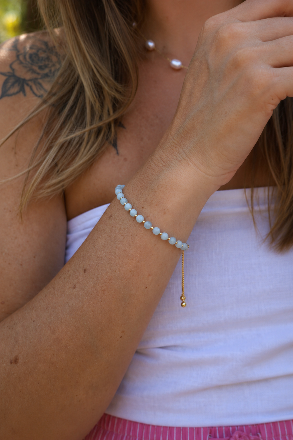 Aquamarine Adjustable Bracelet
