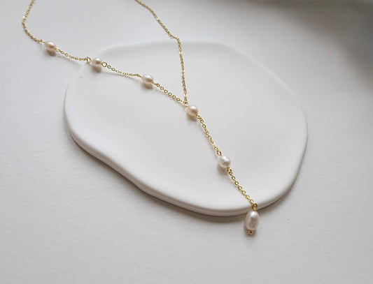Freshwater Pearl Lariat Necklace