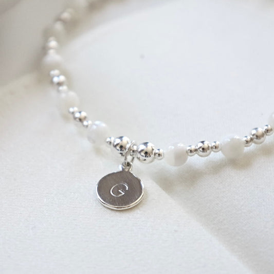 Personalised Pearl Initial Bracelet