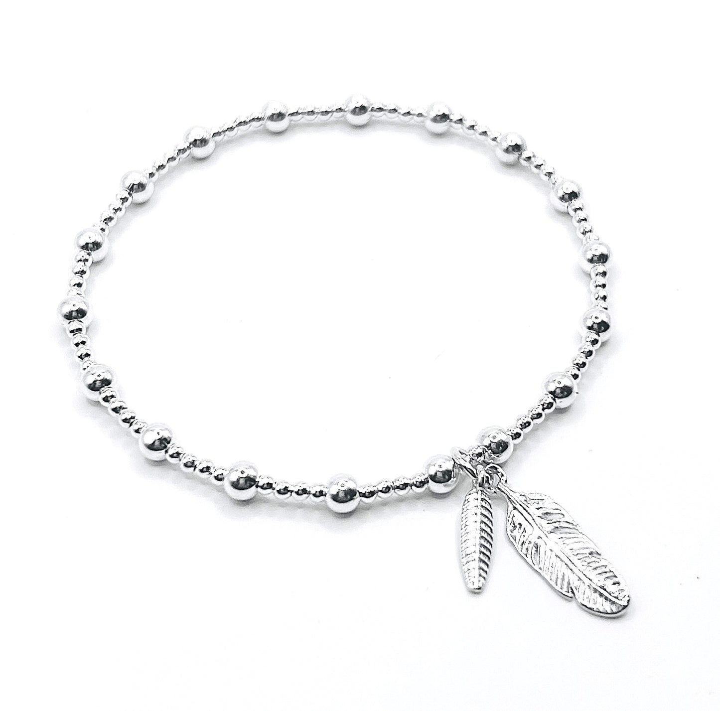 Feather Charm Bracelet | 925 Sterling Silver