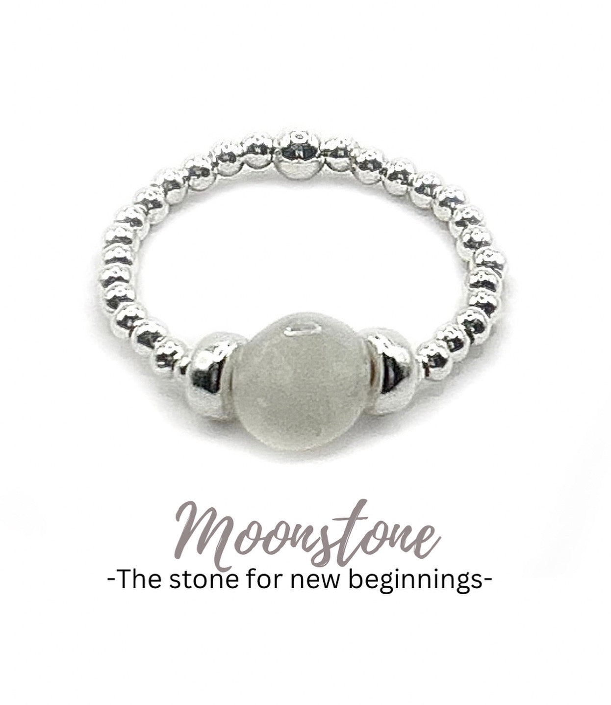 Moonstone Pebble Ring