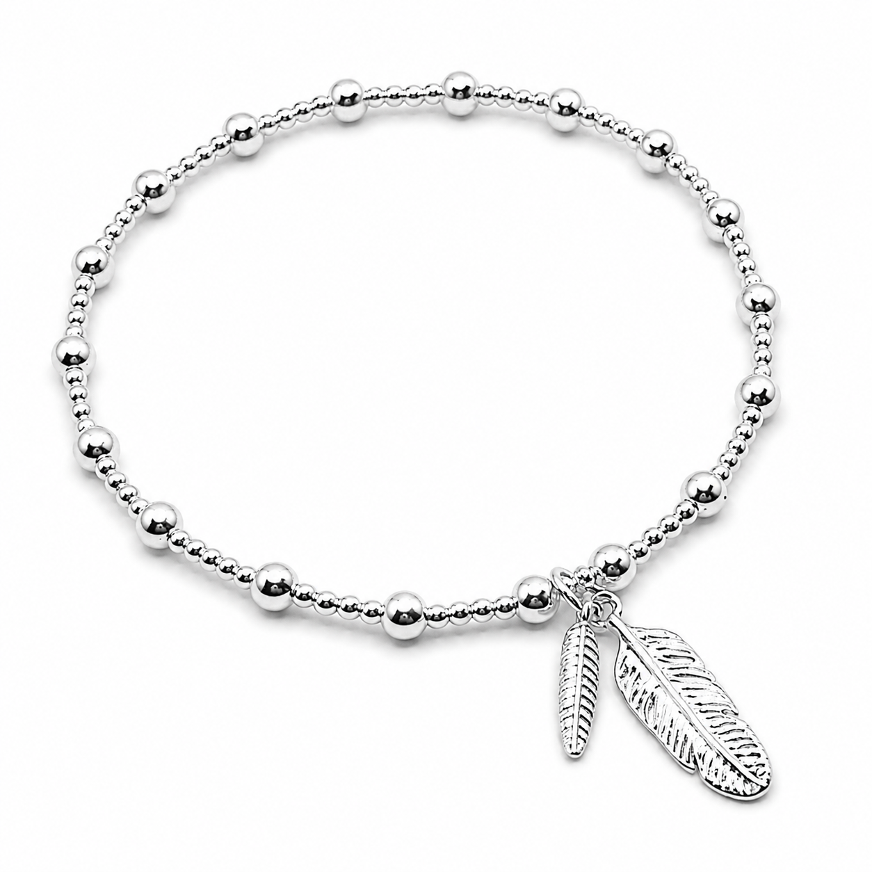 Feather Charm Bracelet | 925 Sterling Silver