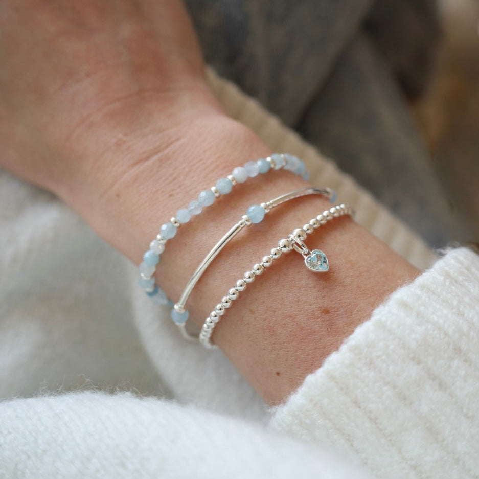 Aquamarine Stretch Bangle