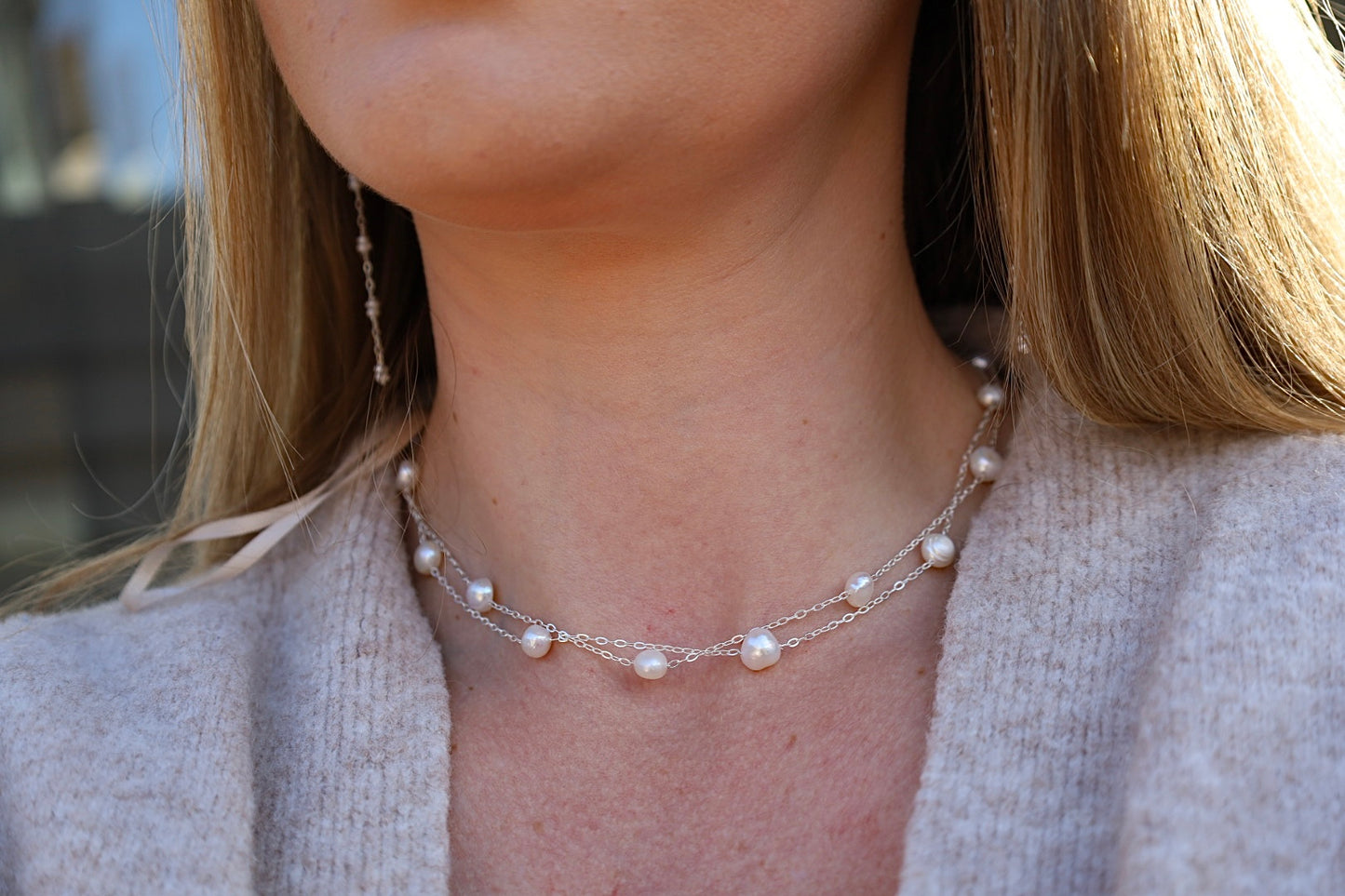 Double Freshwater Pearl Necklace