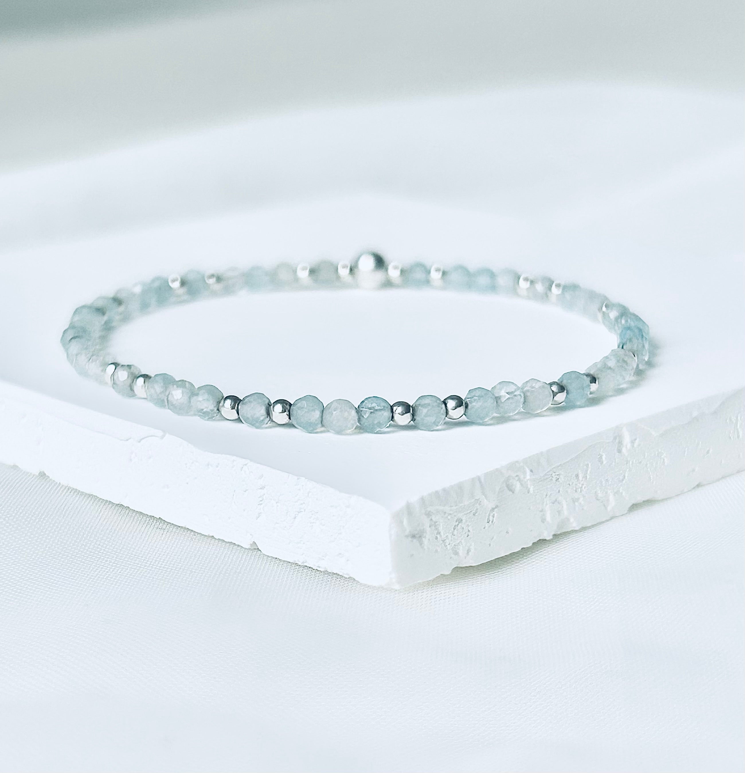 Luxury Aquamarine Bracelet deals (925 silver)