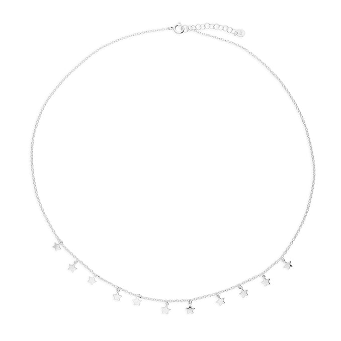 Tiny multi Star Necklace. 925 Sterling Silver