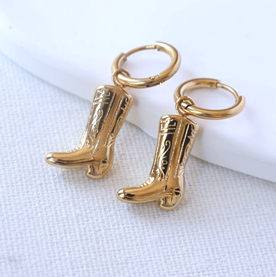 Gold Cowboy Hoops