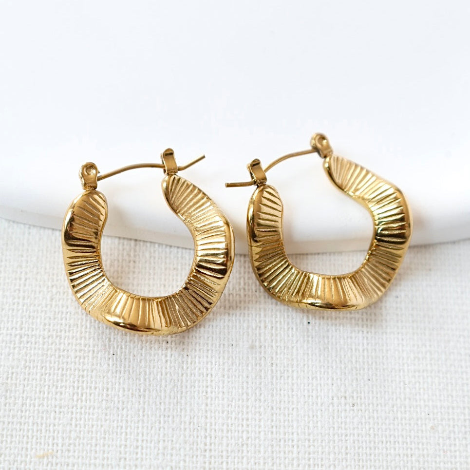 Gold Solara Hoops