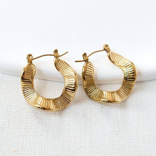 Gold Solara Hoops