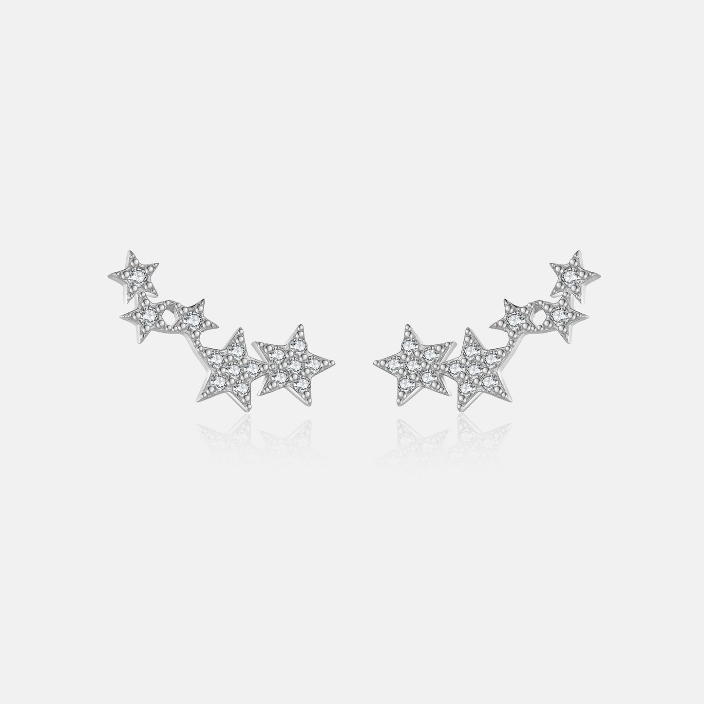 Star Climber Earrings- 925 Sterling Silver | Celestial Ear Crawlers
