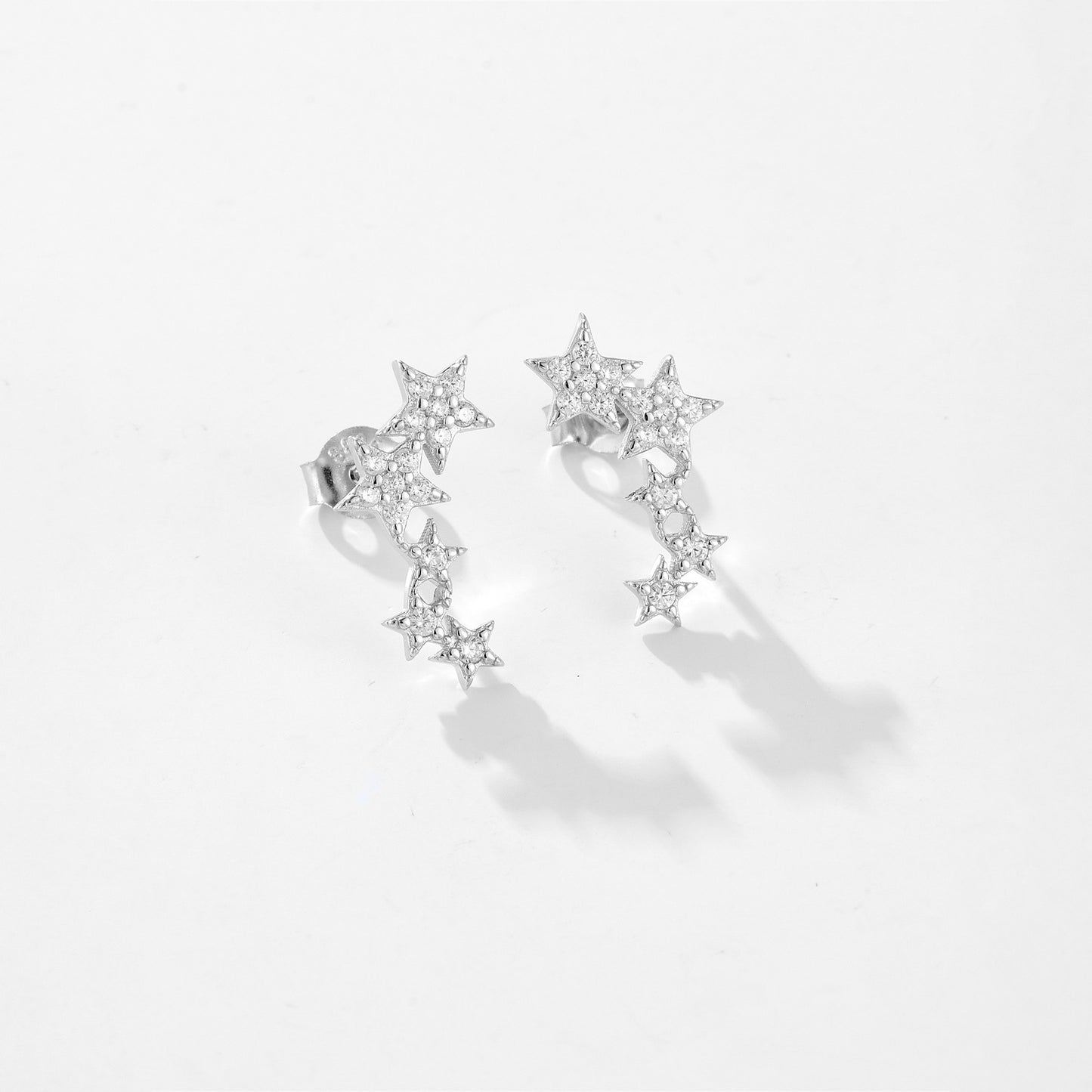 Star Climber Earrings- 925 Sterling Silver | Celestial Ear Crawlers