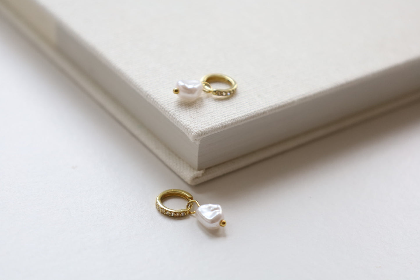 Gold Eternal Pearl Earrings