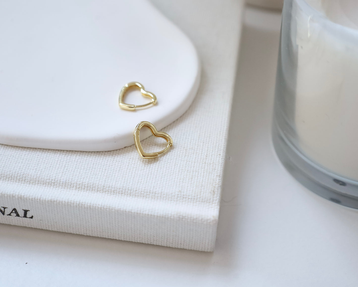 Heart Shaped Hoop Earrings