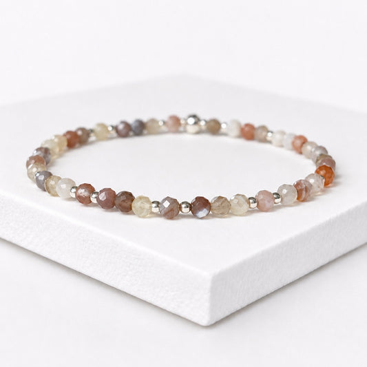 Dainty Botswana Agate Gemstone Bracelet | 925 Sterling Silver