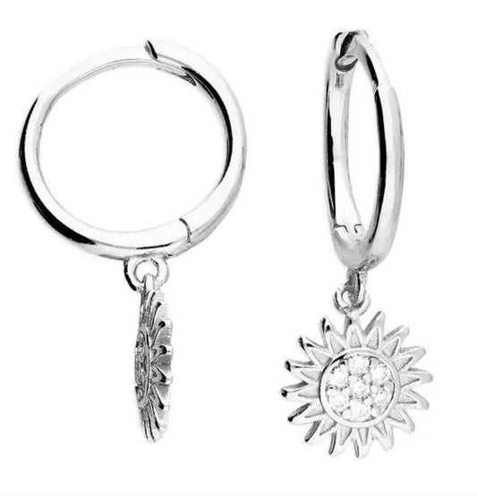 Sunshine Huggies Earrings. 925 Sterling Silver