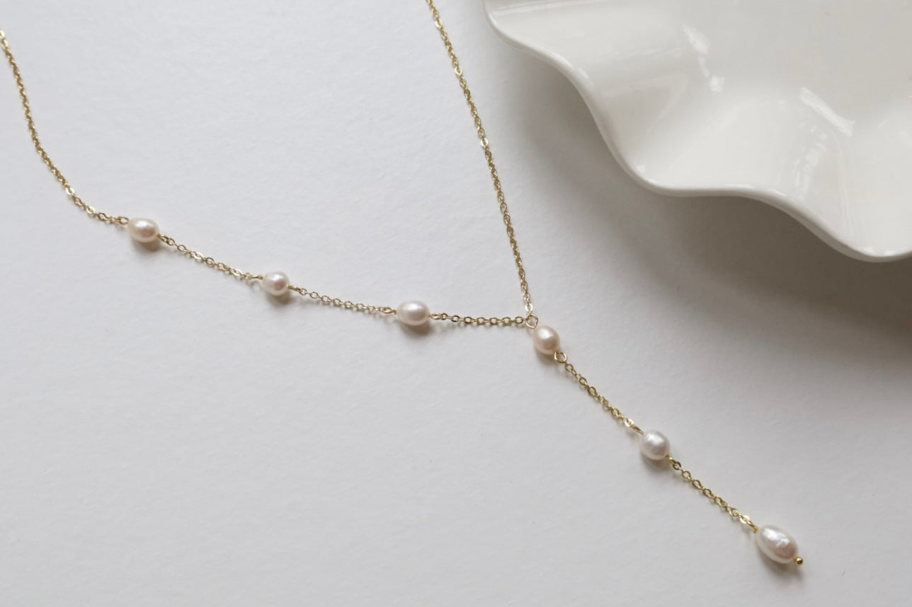 Freshwater Pearl Lariat Necklace