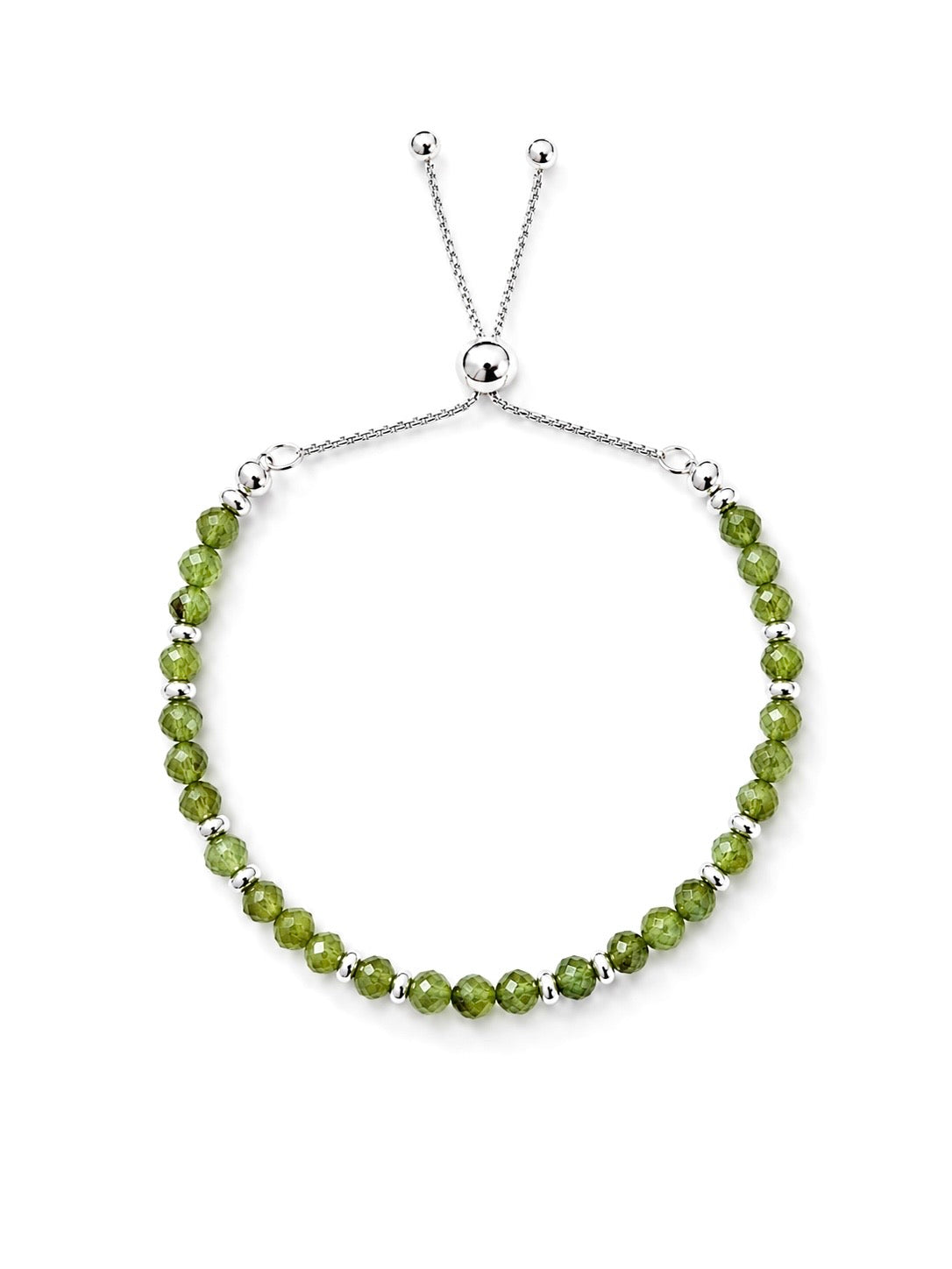 Peridot Adjustable Bracelet | August Birthstone