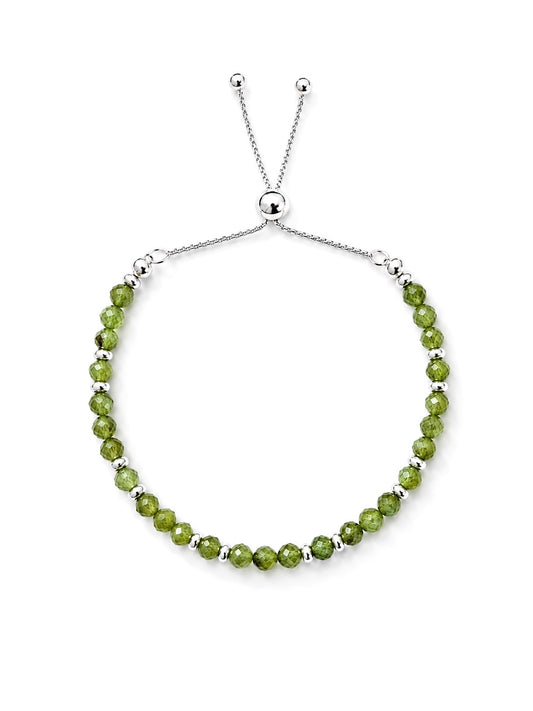 Peridot Adjustable Bracelet | August Birthstone