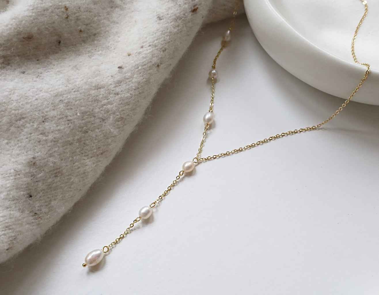 Freshwater Pearl Lariat Necklace