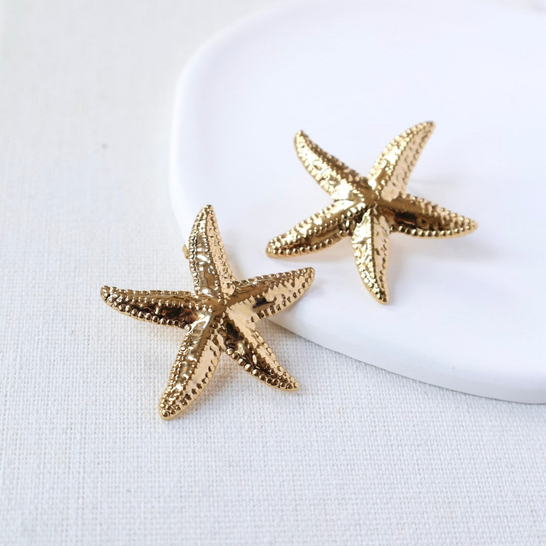 Textured Starfish Studs