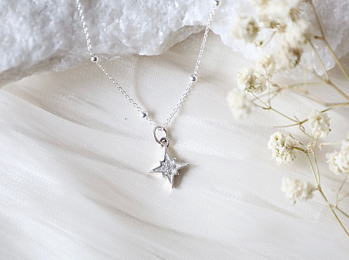 North Star Necklace. 925 Sterling Silver