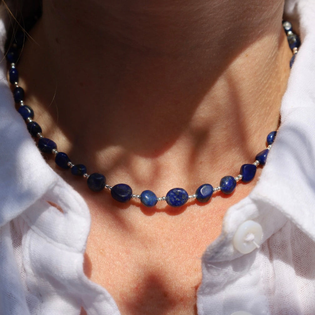 Lapis Lazuli Pebble Necklace