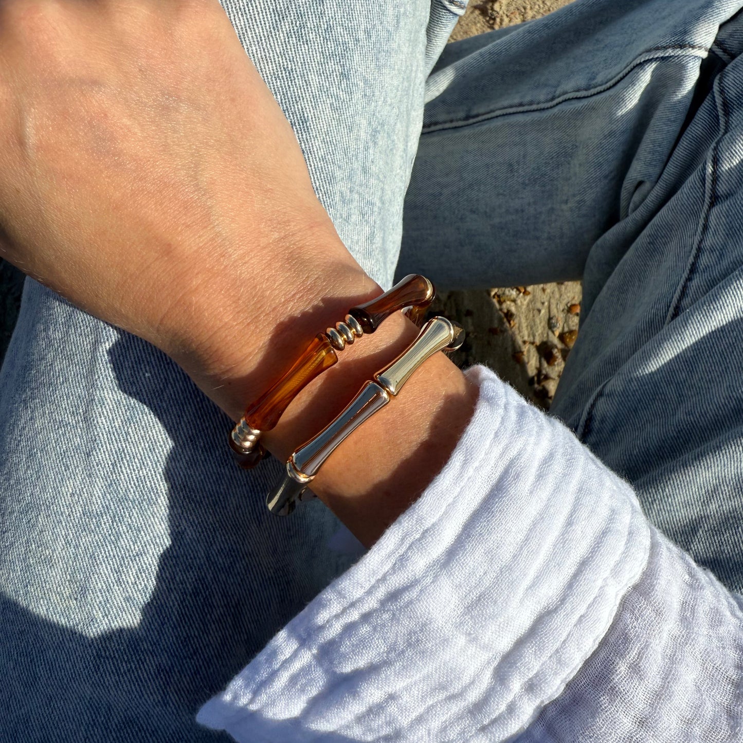 Tortoiseshell Bamboo Bangle Set