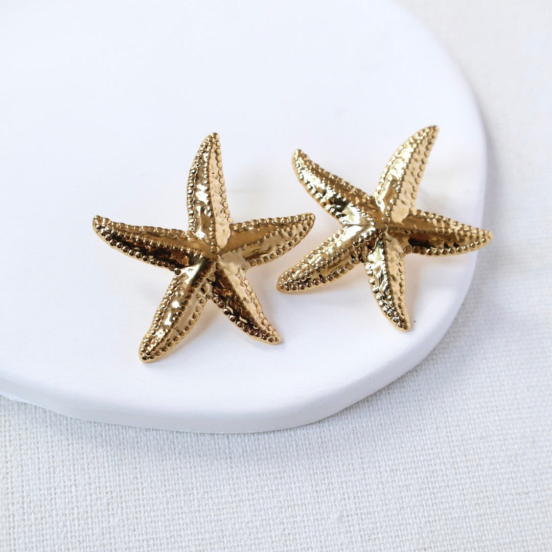 Textured Starfish Studs