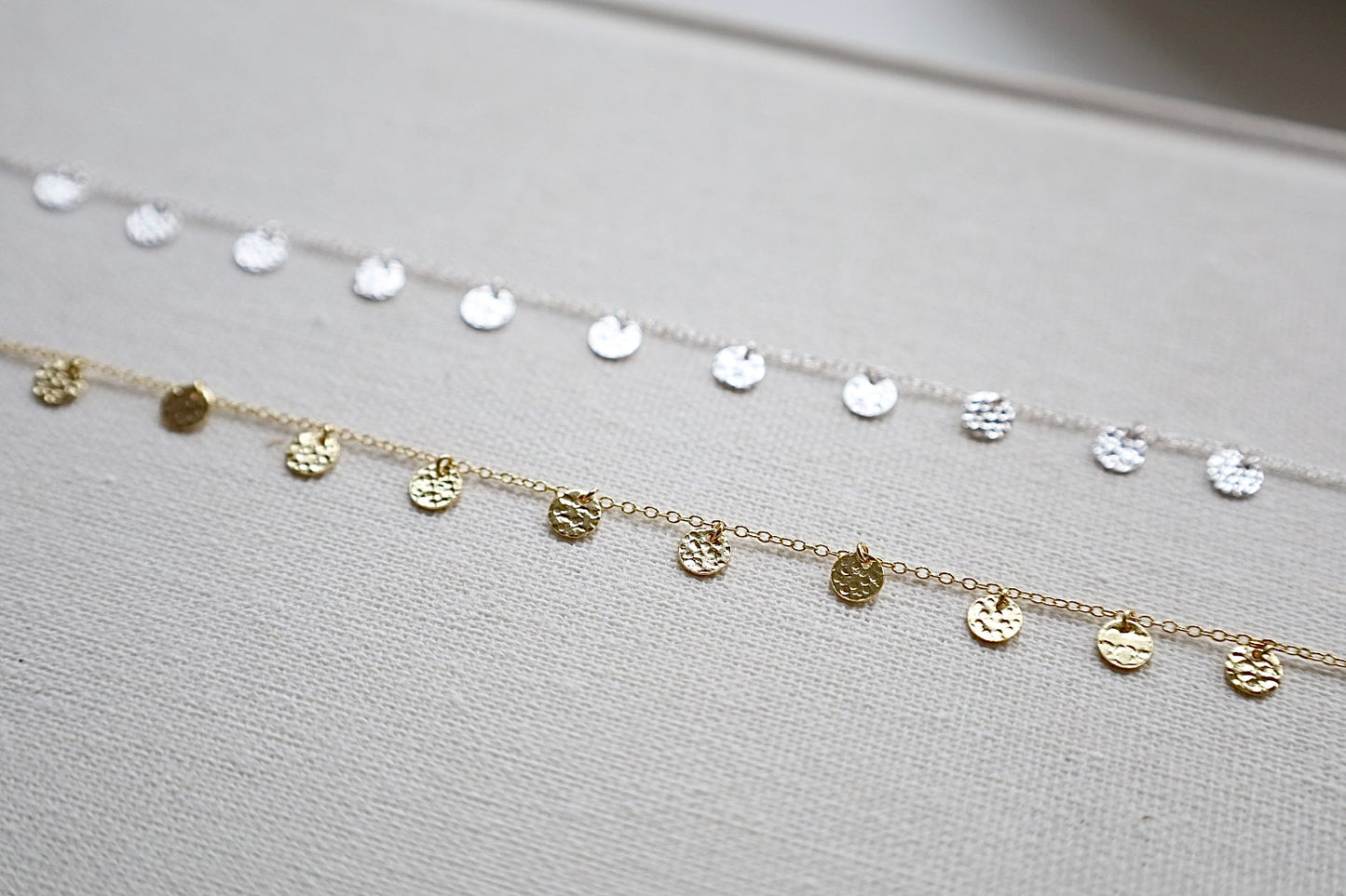 Reflection Disc Necklace- Gold or Sterling Silver