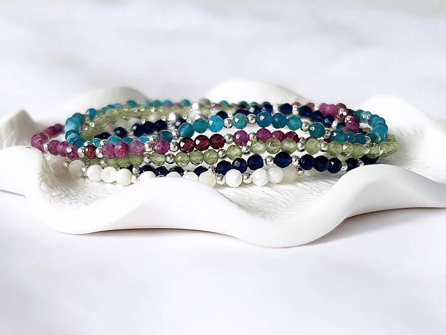 Dainty Peridot Gemstone Bracelet | 925 Sterling Silver | Gold