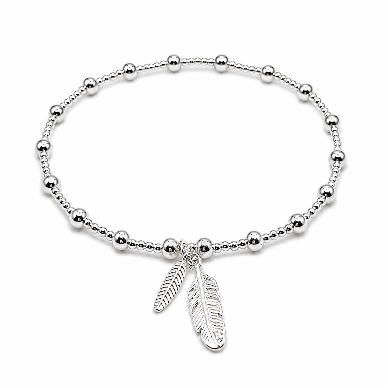 Feather Charm Bracelet | 925 Sterling Silver