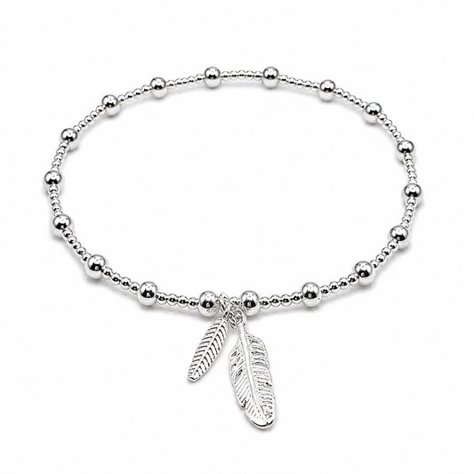 Feather Charm Bracelet | 925 Sterling Silver