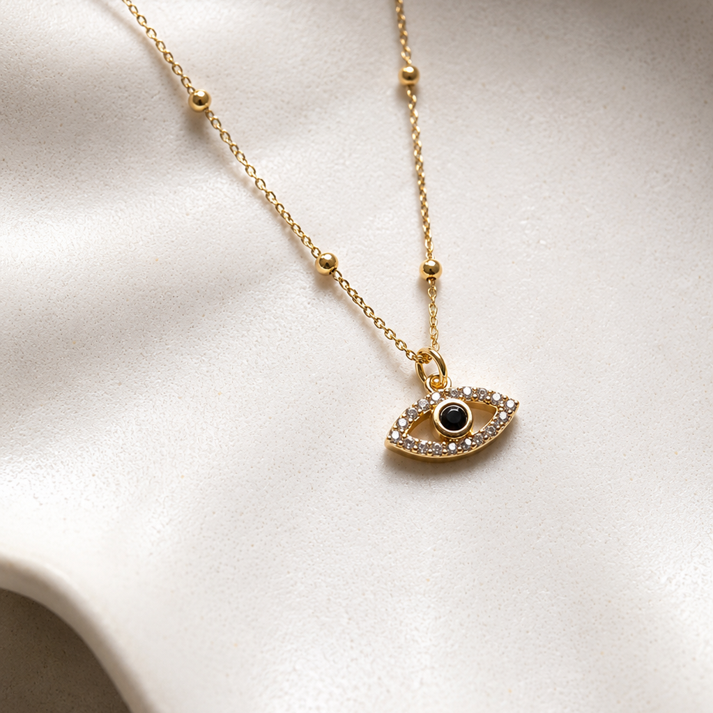 Gold Evil Eye Necklace