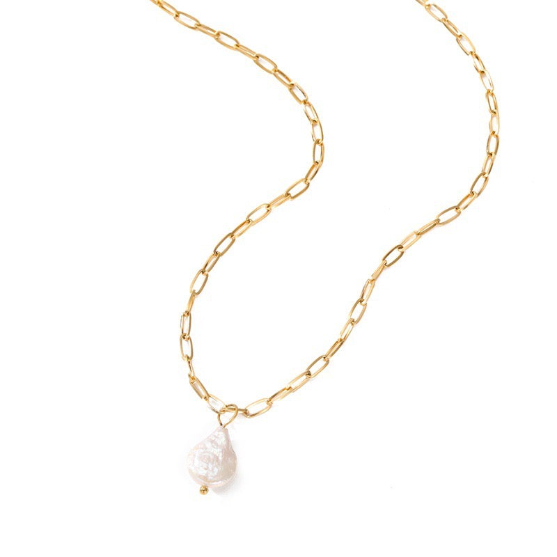 Charlotte Freshwater Pearl Necklace- Gold