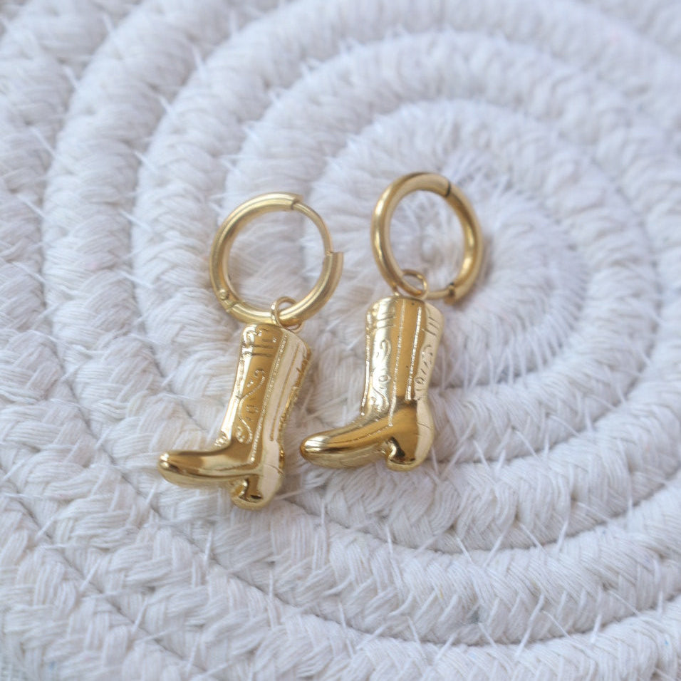 Gold Cowboy Hoops
