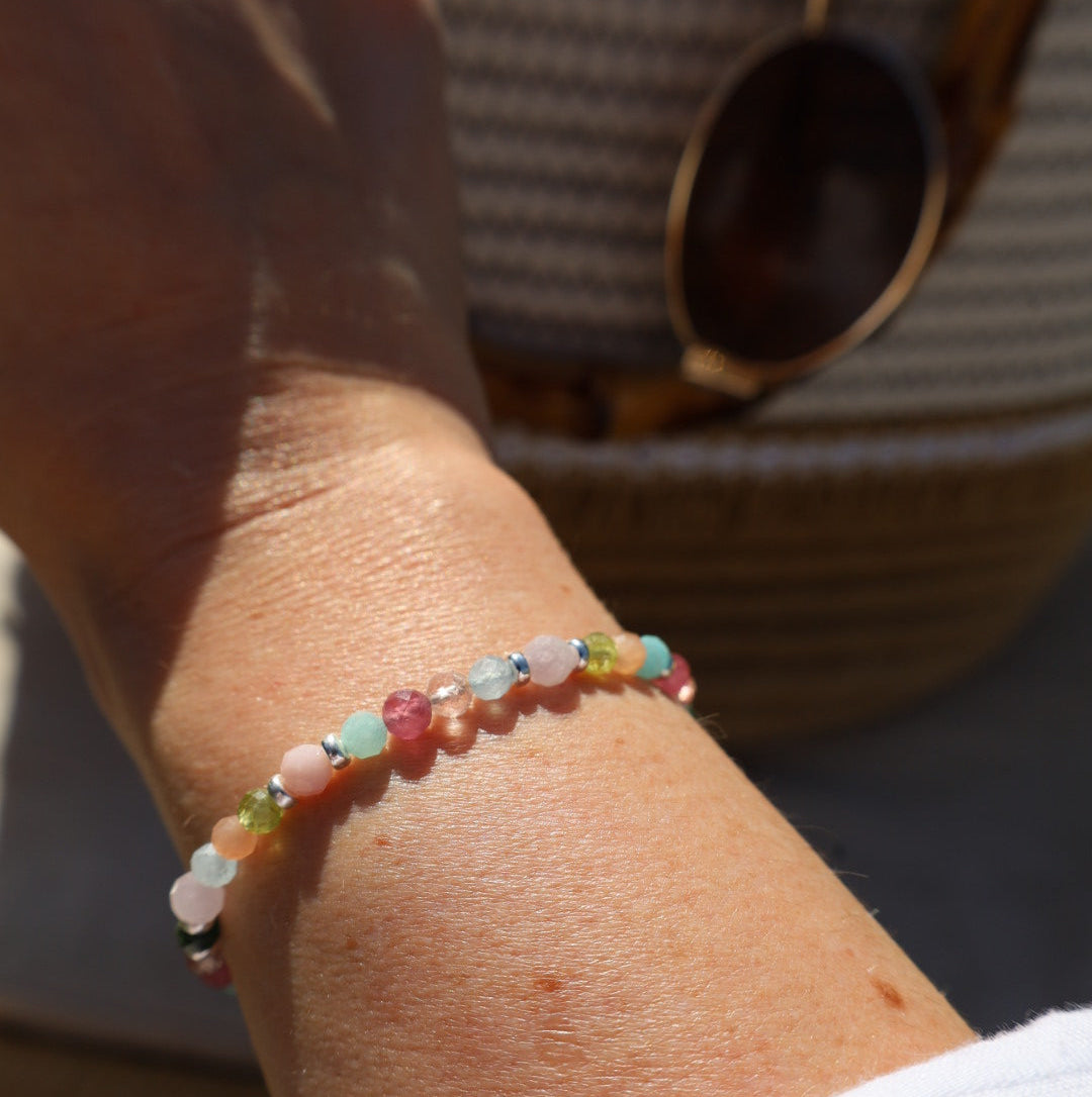‘Limited Addition’ Spring Gemstone Adjustable Bracelet | 925 Sterling Silver