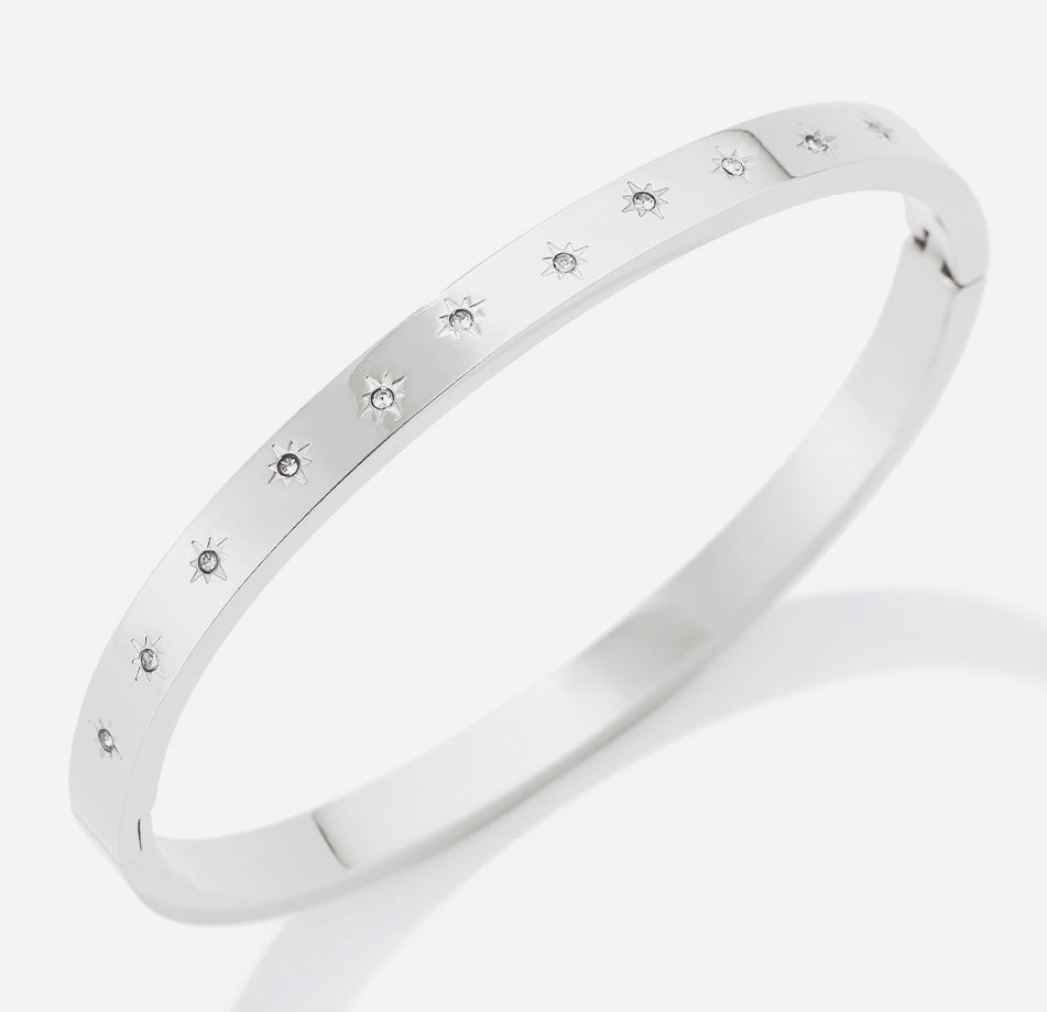 Nova Star bangle Bracelet | 925 Sterling Silver