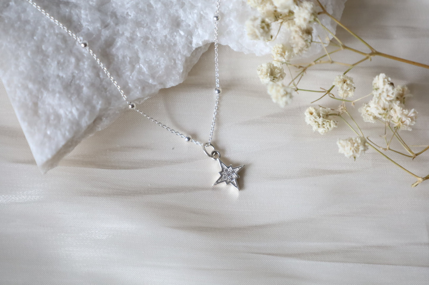 North Star Necklace. 925 Sterling Silver