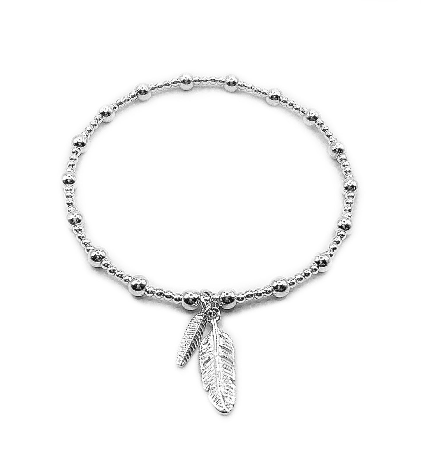 Feather Charm Bracelet | 925 Sterling Silver